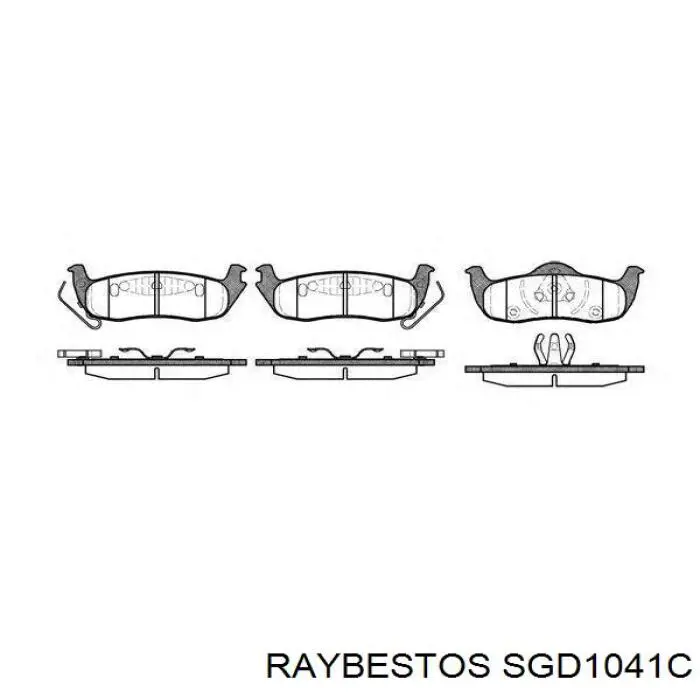 Sapatas do freio traseiras de disco Raybestos SGD1041C preço, a partir de 33,91 USD