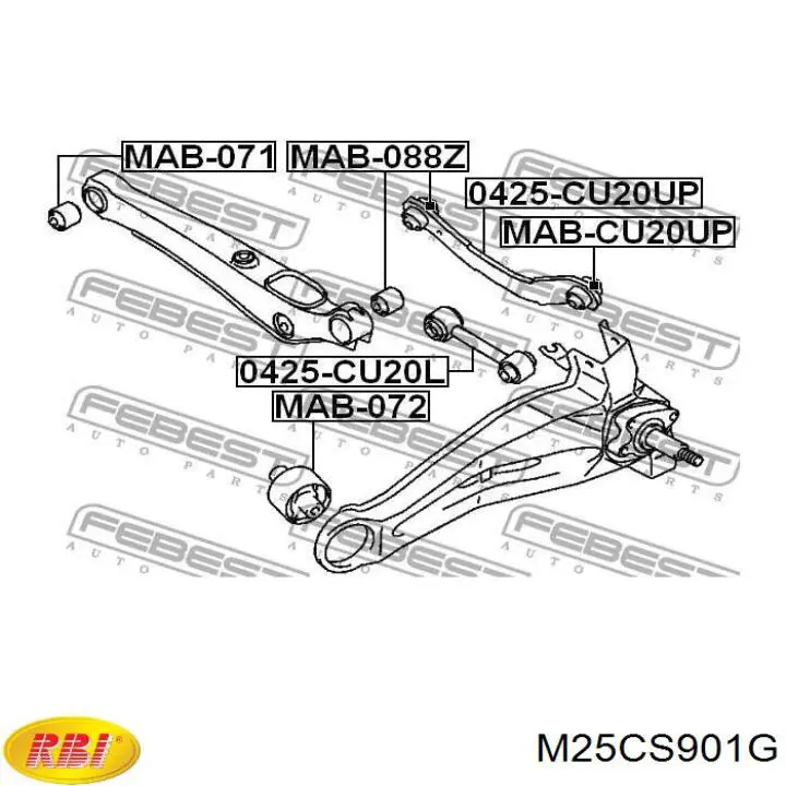 Bloco silencioso do braço oscilante superior traseiro RBI M25CS901G preço, a partir de 9,29 USD