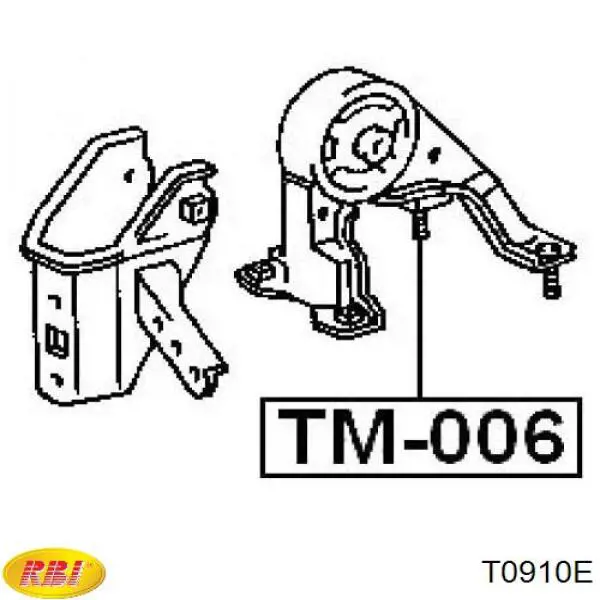 T0910E RBI Coxim (suporte) dianteiro de motor