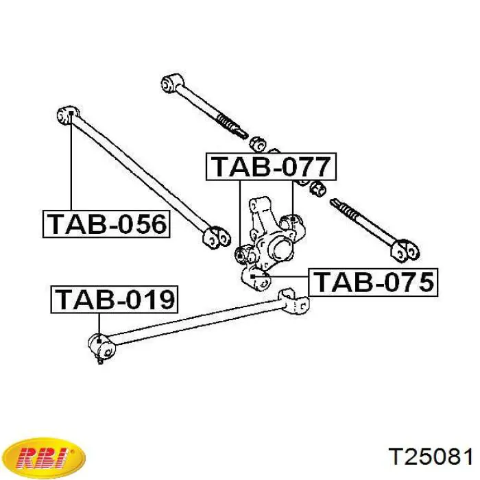 Bloco silencioso da barra Panhard (de suspensão traseira) RBI T25081 preço, a partir de 9,95 USD