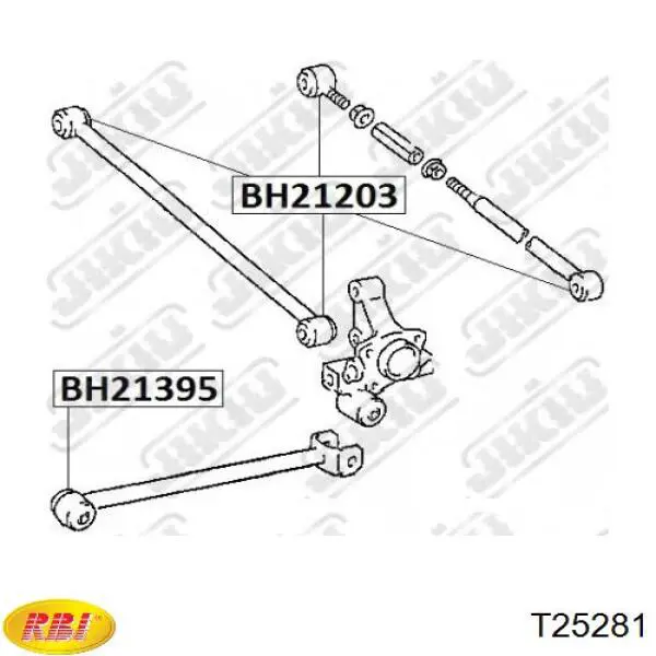 Bloco silencioso dianteiro do braço oscilante inferior RBI T25281 preço, a partir de 14,30 USD