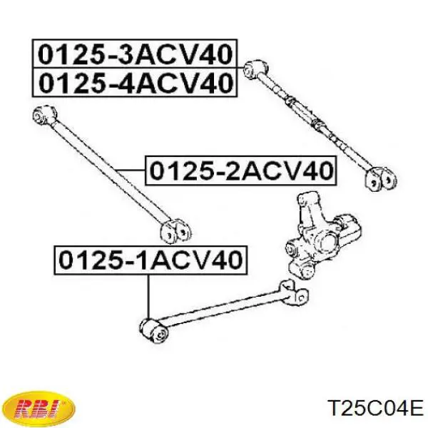T25C04E RBI Barra transversal de suspensão traseira