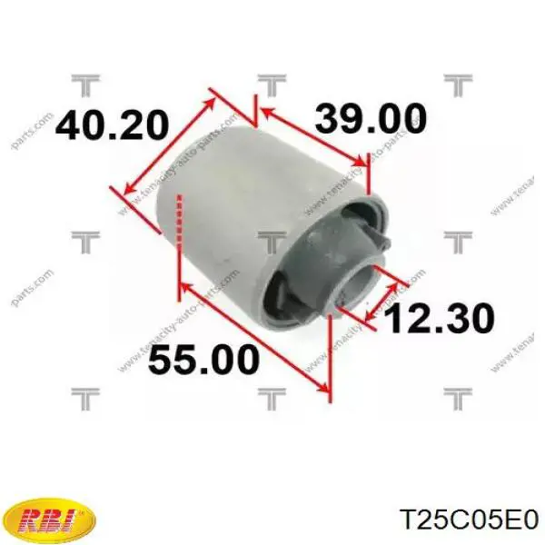 Bloco silencioso da barra longitudinal traseira RBI T25C05E0 preço, a partir de 7,02 USD