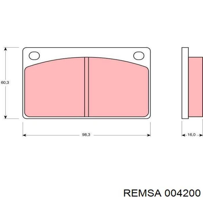 Compre 004200 Remsa Sapatas do freio dianteiras de disco