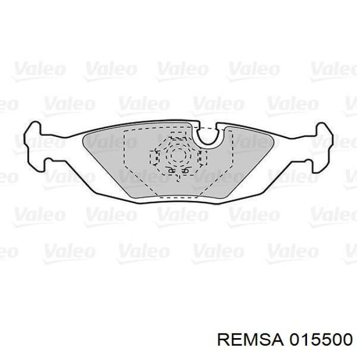 Compre 015500 Remsa Sapatas do freio traseiras de disco