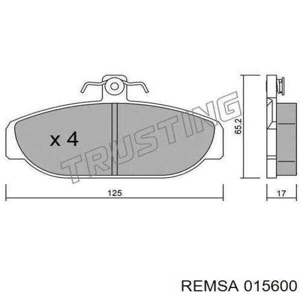 Compre 015600 Remsa Sapatas do freio dianteiras de disco