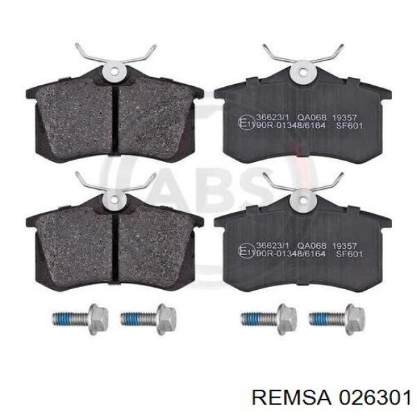 Compre 026301 Remsa Sapatas do freio traseiras de disco