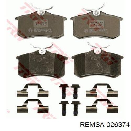 Compre 026374 Remsa Sapatas do freio traseiras de disco