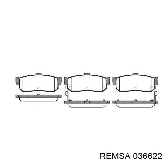 Sapatas do freio traseiras de disco Remsa 036622 preço, a partir de 25,86 USD