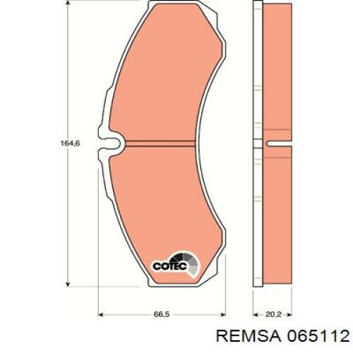 Compre 065112 Remsa Sapatas do freio dianteiras de disco