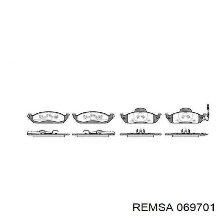 Sapatas do freio dianteiras de disco Remsa 069701 preço, a partir de 46,96 USD