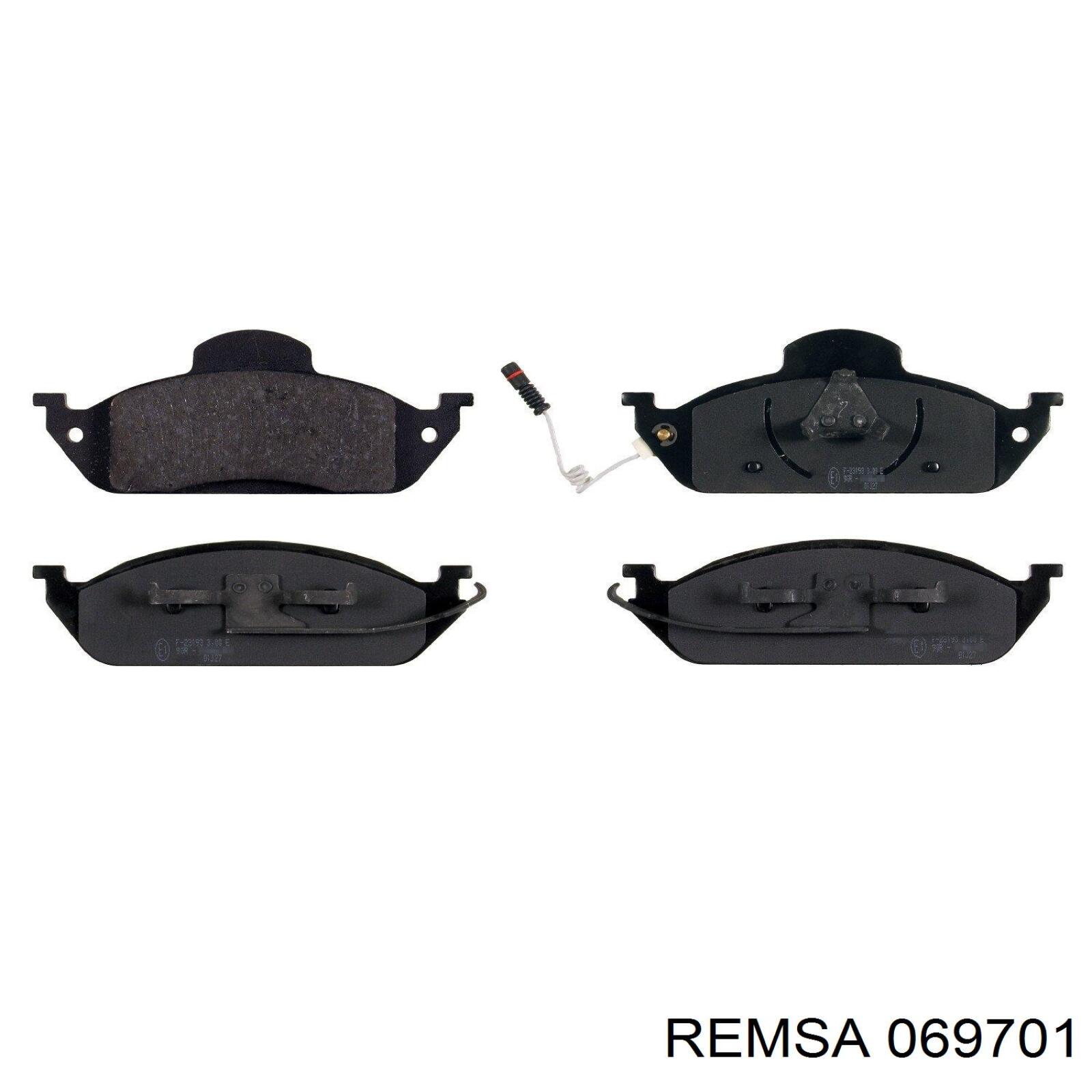Compre 069701 Remsa Sapatas do freio dianteiras de disco