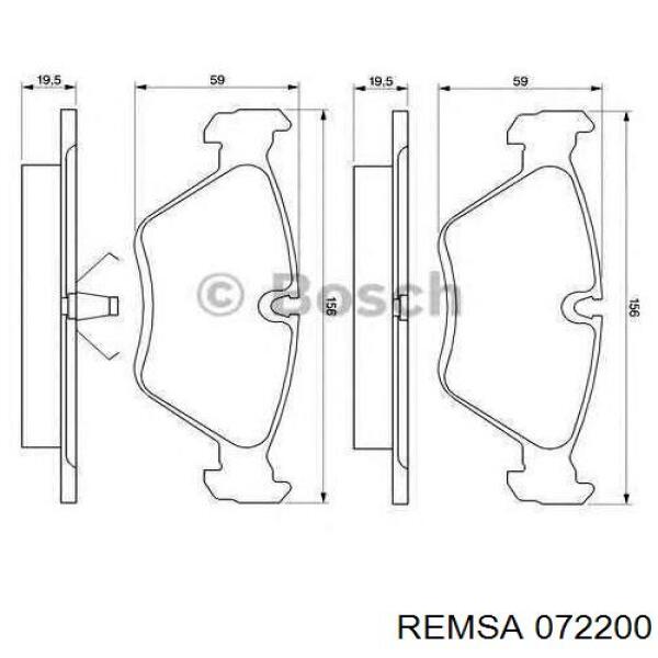 Compre 072200 Remsa Sapatas do freio dianteiras de disco