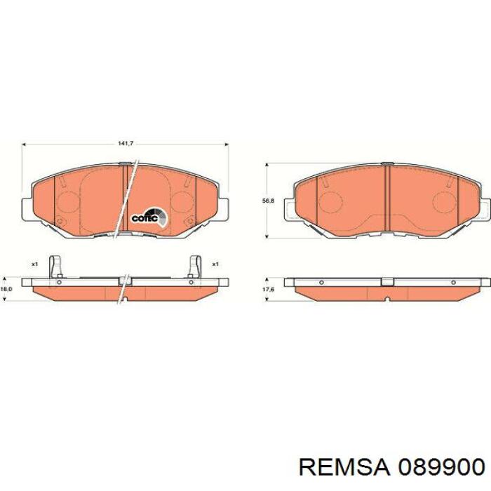 Compre 089900 Remsa Sapatas do freio dianteiras de disco