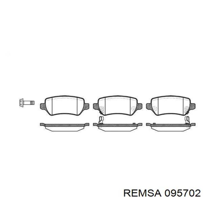 Sapatas do freio traseiras de disco Remsa 095702 preço, a partir de 20,87 USD