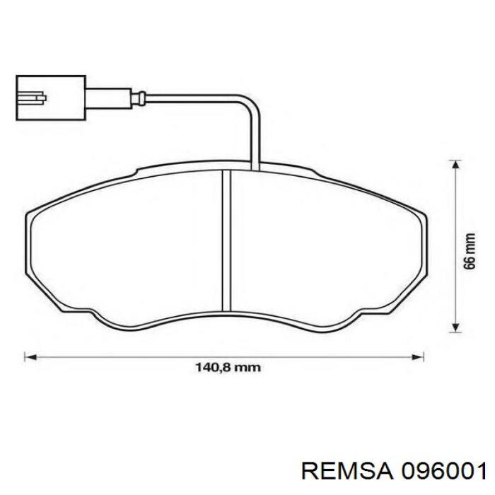 Compre 096001 Remsa Sapatas do freio dianteiras de disco