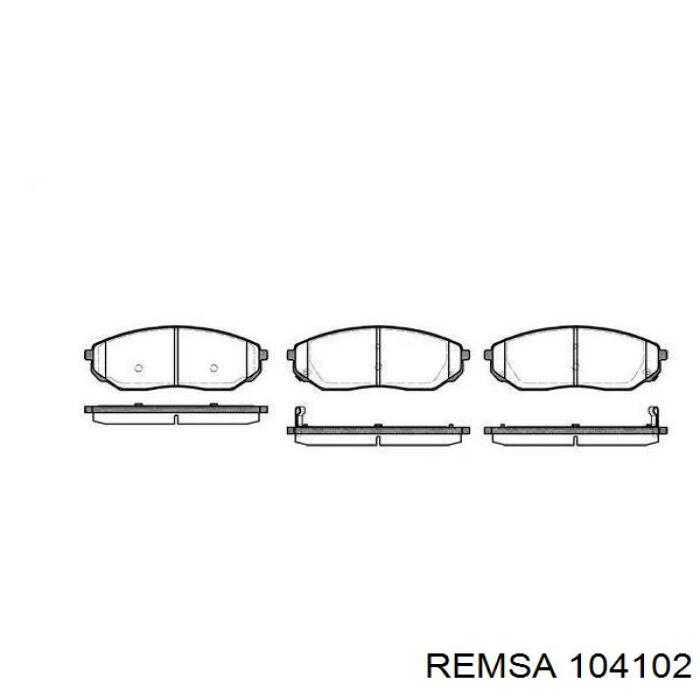 Sapatas do freio dianteiras de disco Remsa 104102 preço, a partir de 41,22 USD