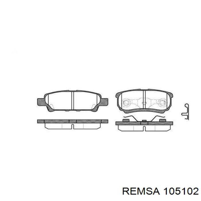 Sapatas do freio traseiras de disco Remsa 105102 preço, a partir de 27,28 USD