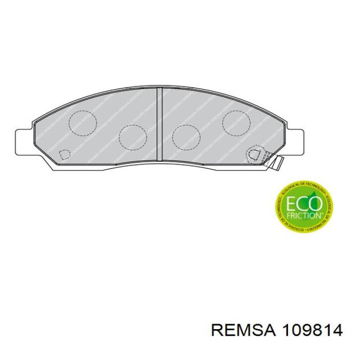 Compre 109814 Remsa Sapatas do freio dianteiras de disco