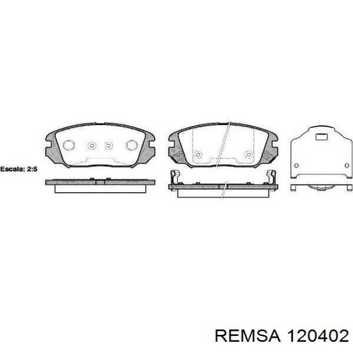 Sapatas do freio dianteiras de disco Remsa 120402 preço, a partir de 44,88 USD