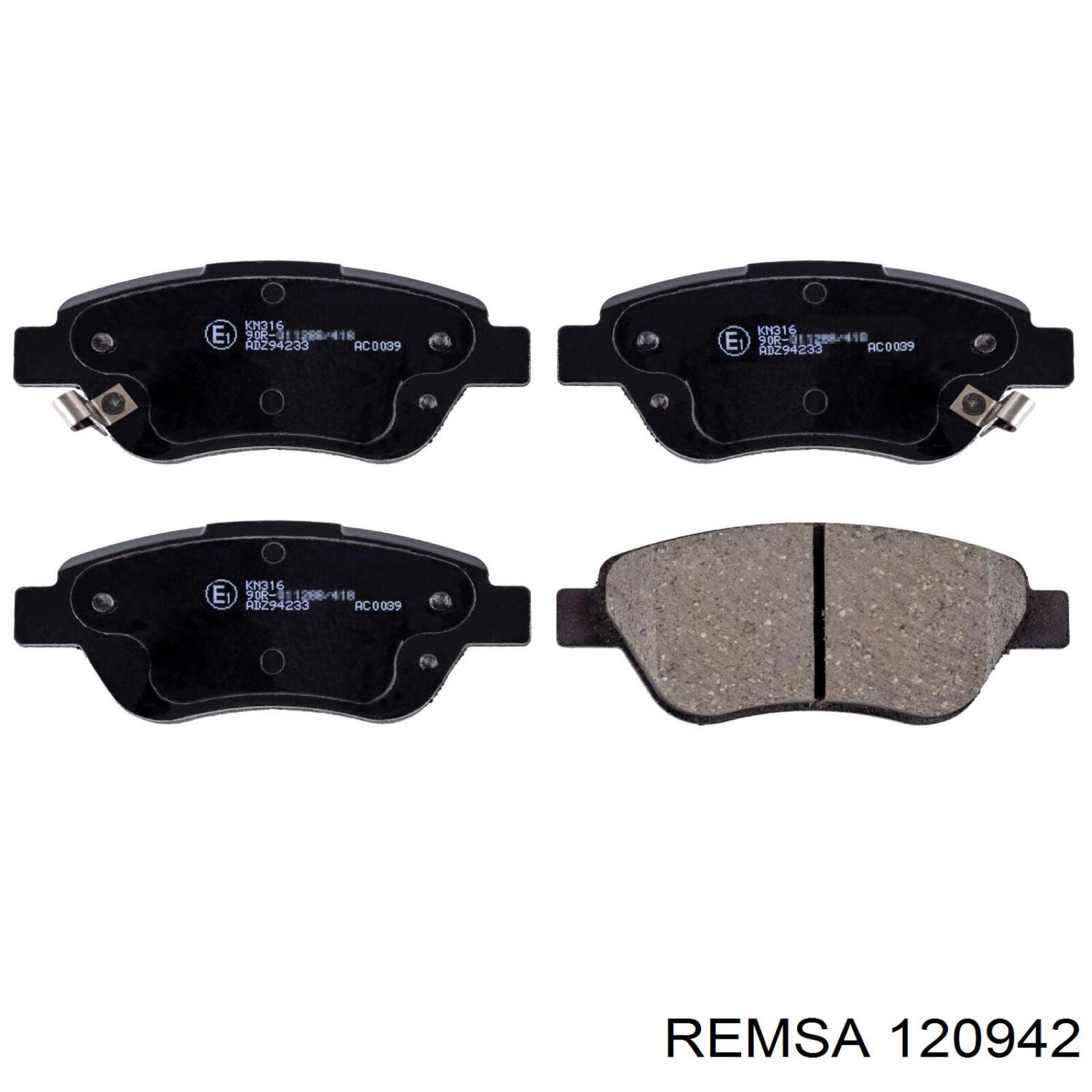 Compre 120942 Remsa Sapatas do freio traseiras de disco