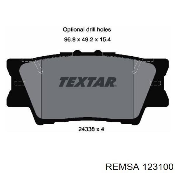 Compre 123100 Remsa Sapatas do freio traseiras de disco