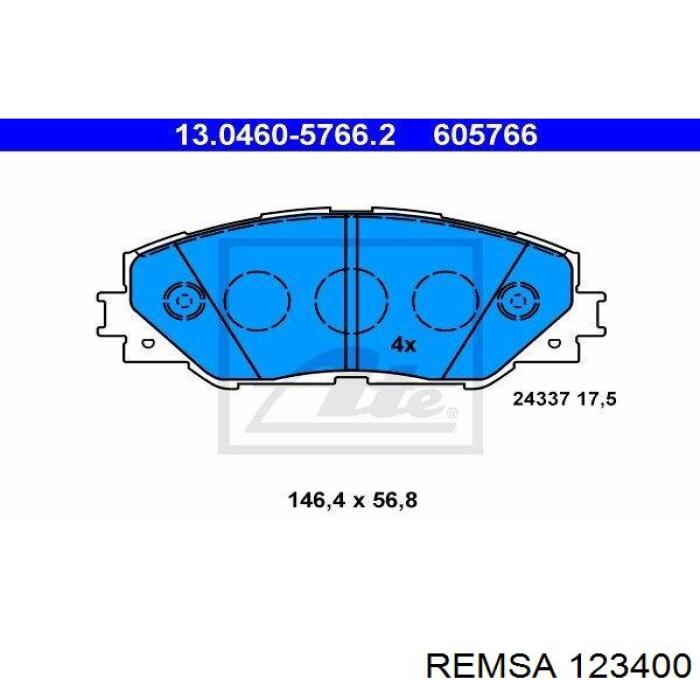 Compre 123400 Remsa Sapatas do freio dianteiras de disco