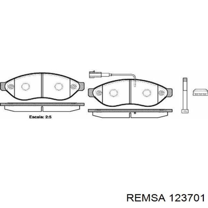 Compre 123701 Remsa Sapatas do freio dianteiras de disco