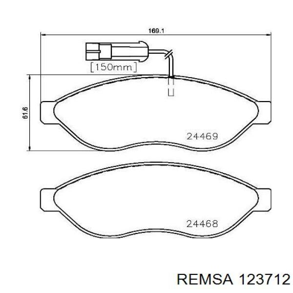 Compre 123712 Remsa Sapatas do freio dianteiras de disco