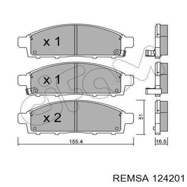 Compre 124201 Remsa Sapatas do freio dianteiras de disco