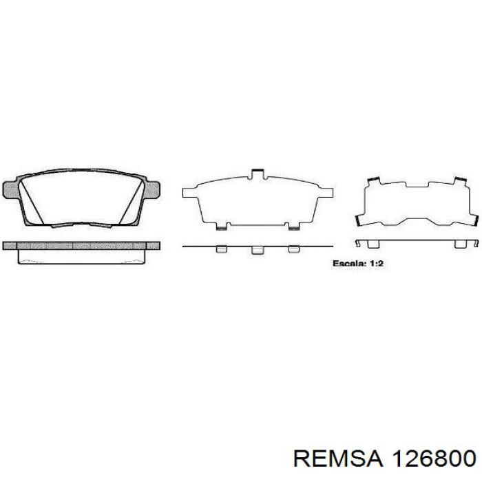 Sapatas do freio traseiras de disco Remsa 126800 preço, a partir de 37,10 USD