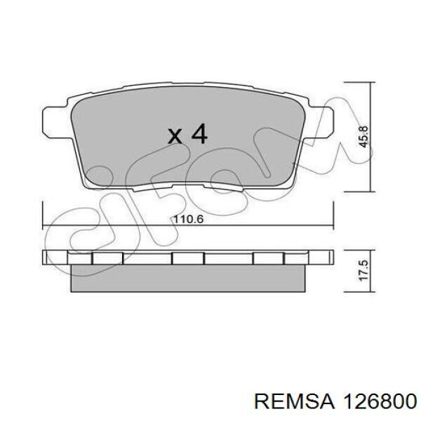 Compre 126800 Remsa Sapatas do freio traseiras de disco