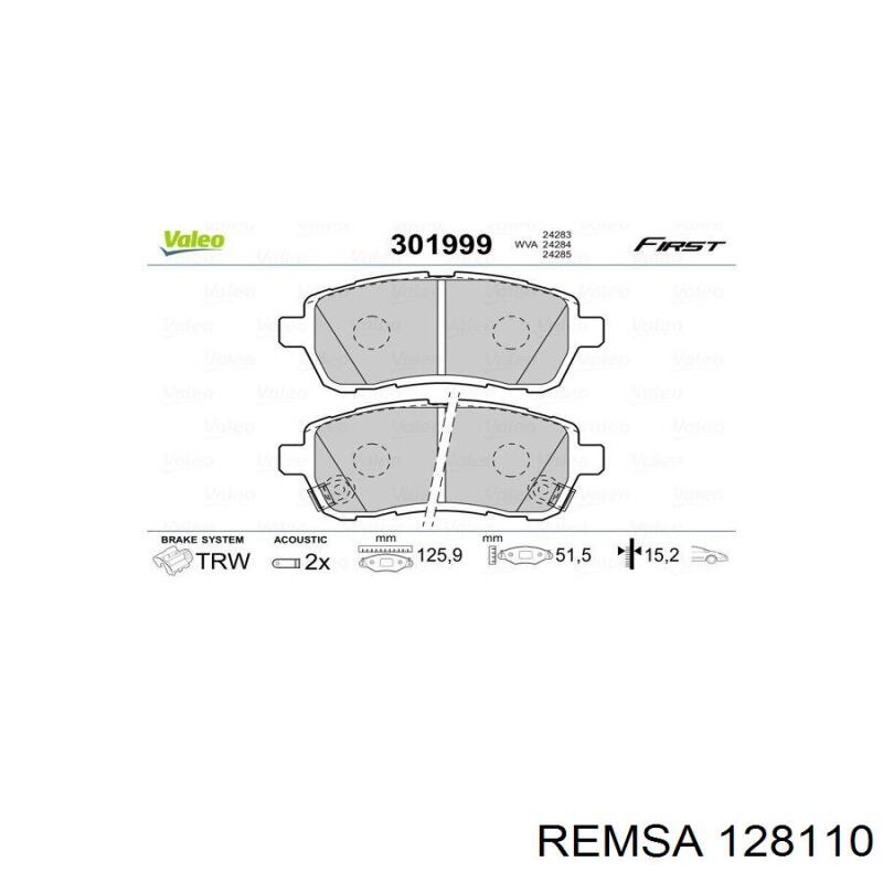 Sapatas do freio dianteiras de disco Remsa 128110 preço, a partir de 38,93 USD