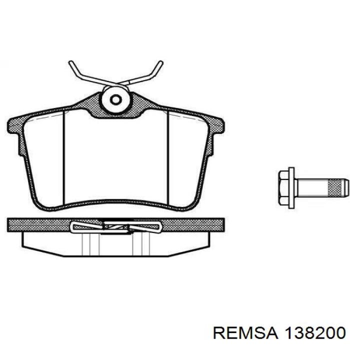 Sapatas do freio traseiras de disco Remsa 138200 preço, a partir de 25,29 USD