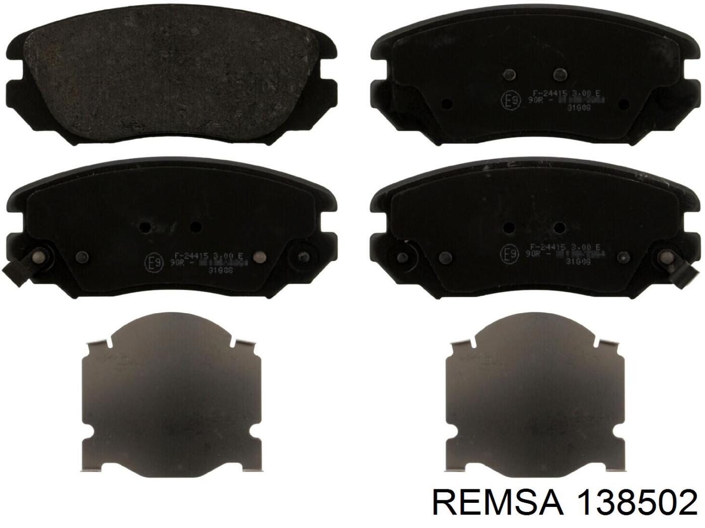 Sapatas do freio dianteiras de disco Remsa 138502 preço, a partir de 40,48 USD