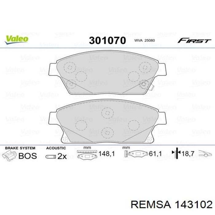 Compre 143102 Remsa Sapatas do freio dianteiras de disco