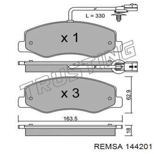 Compre 144201 Remsa Sapatas do freio traseiras de disco
