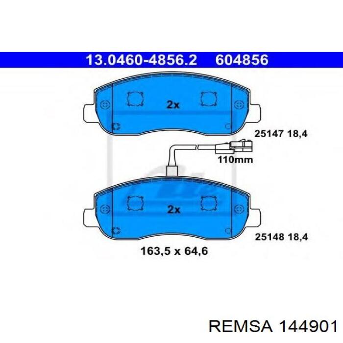 Sapatas do freio dianteiras de disco Remsa 144901 preço, a partir de 34,93 USD