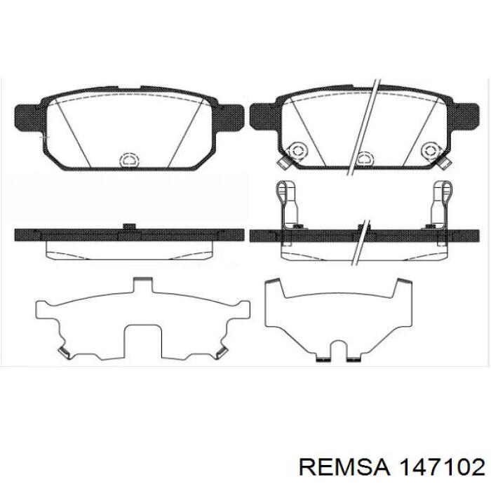 Sapatas do freio traseiras de disco Remsa 147102 preço, a partir de 26,58 USD