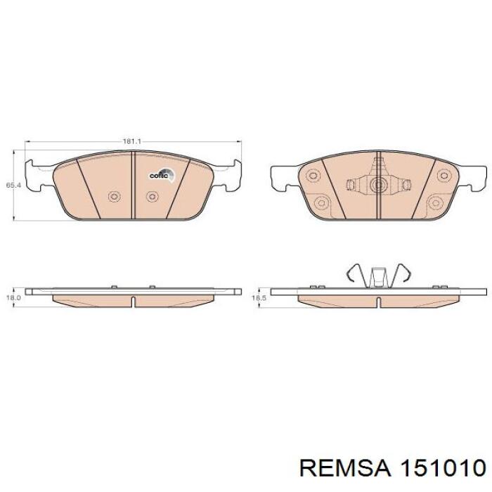 Compre 151010 Remsa Sapatas do freio dianteiras de disco