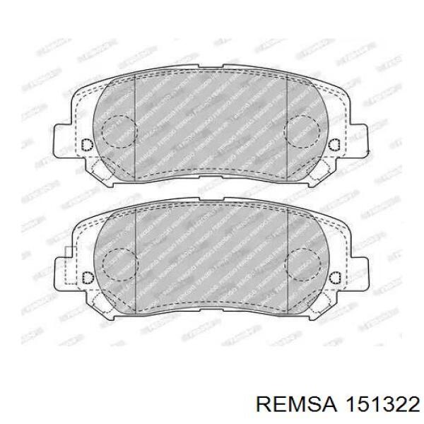 Sapatas do freio dianteiras de disco Remsa 151322 preço, a partir de 53,33 USD