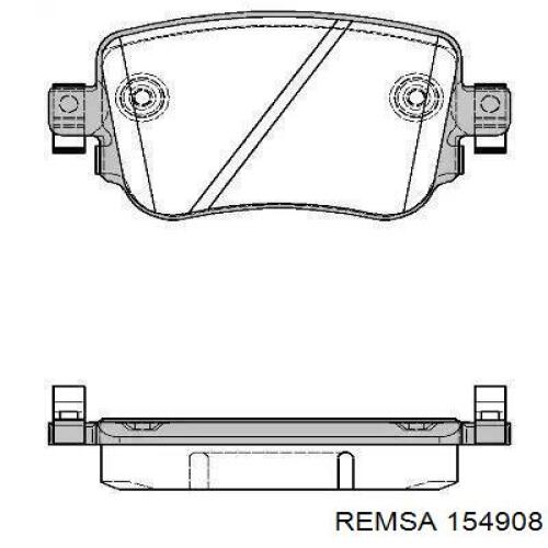 Sapatas do freio traseiras de disco Remsa 154908 preço, a partir de 33,44 USD