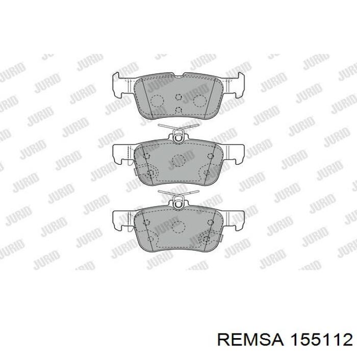 Compre 155112 Remsa Sapatas do freio traseiras de disco