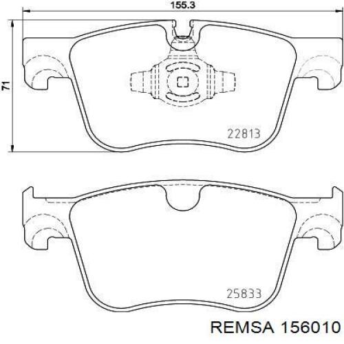 Sapatas do freio dianteiras de disco Remsa 156010 preço, a partir de 46,63 USD