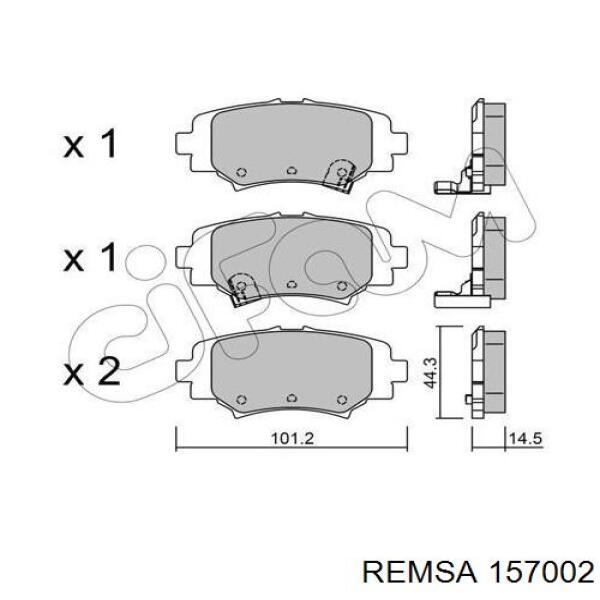 Sapatas do freio traseiras de disco Remsa 157002 preço, a partir de 30,58 USD