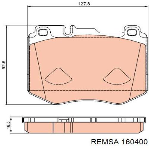 Sapatas do freio dianteiras de disco Remsa 160400 preço, a partir de 56,72 USD