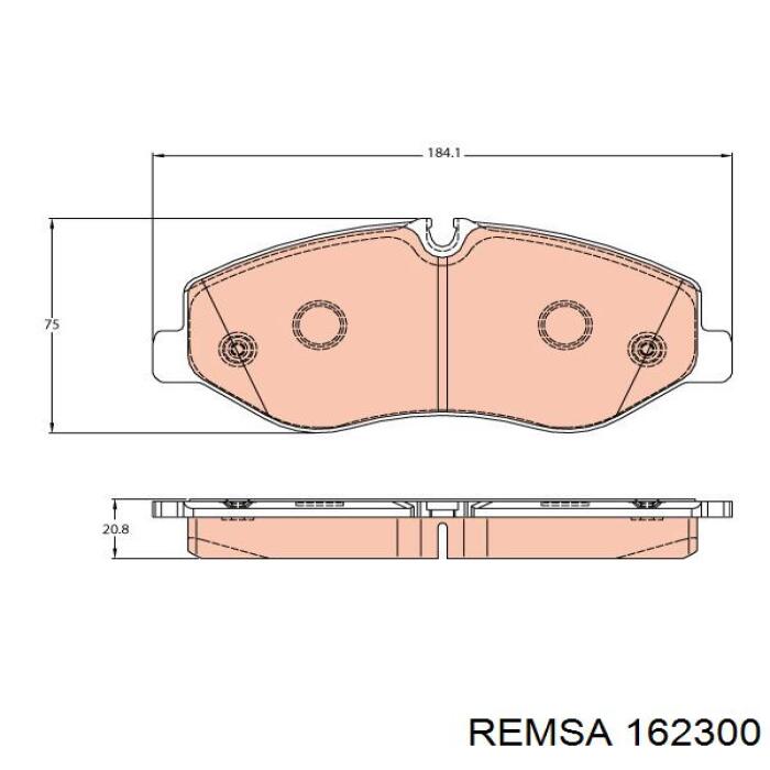 Sapatas do freio dianteiras de disco Remsa 162300 preço, a partir de 41,70 USD
