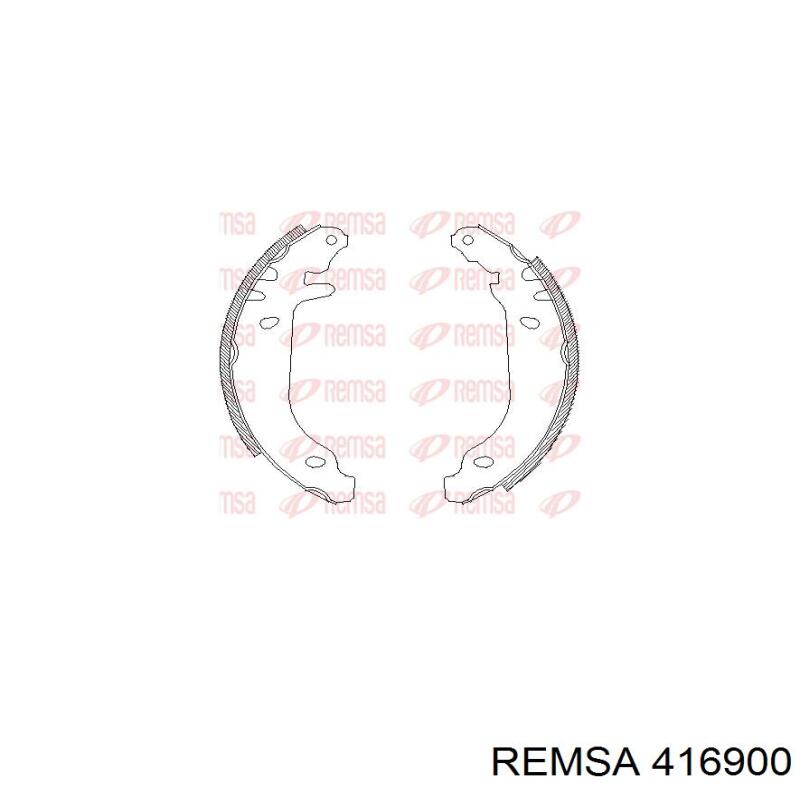 Sapatas do freio traseiras de tambor Remsa 416900 preço, a partir de 29,08 USD