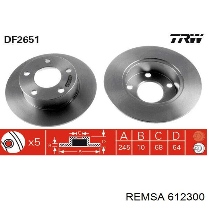 Compre 612300 Remsa Disco do freio traseiro