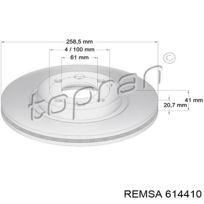Compre 614410 Remsa Disco do freio dianteiro